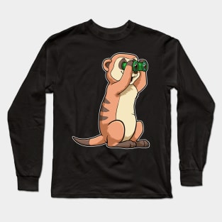 Meerkat with Binoculars Long Sleeve T-Shirt